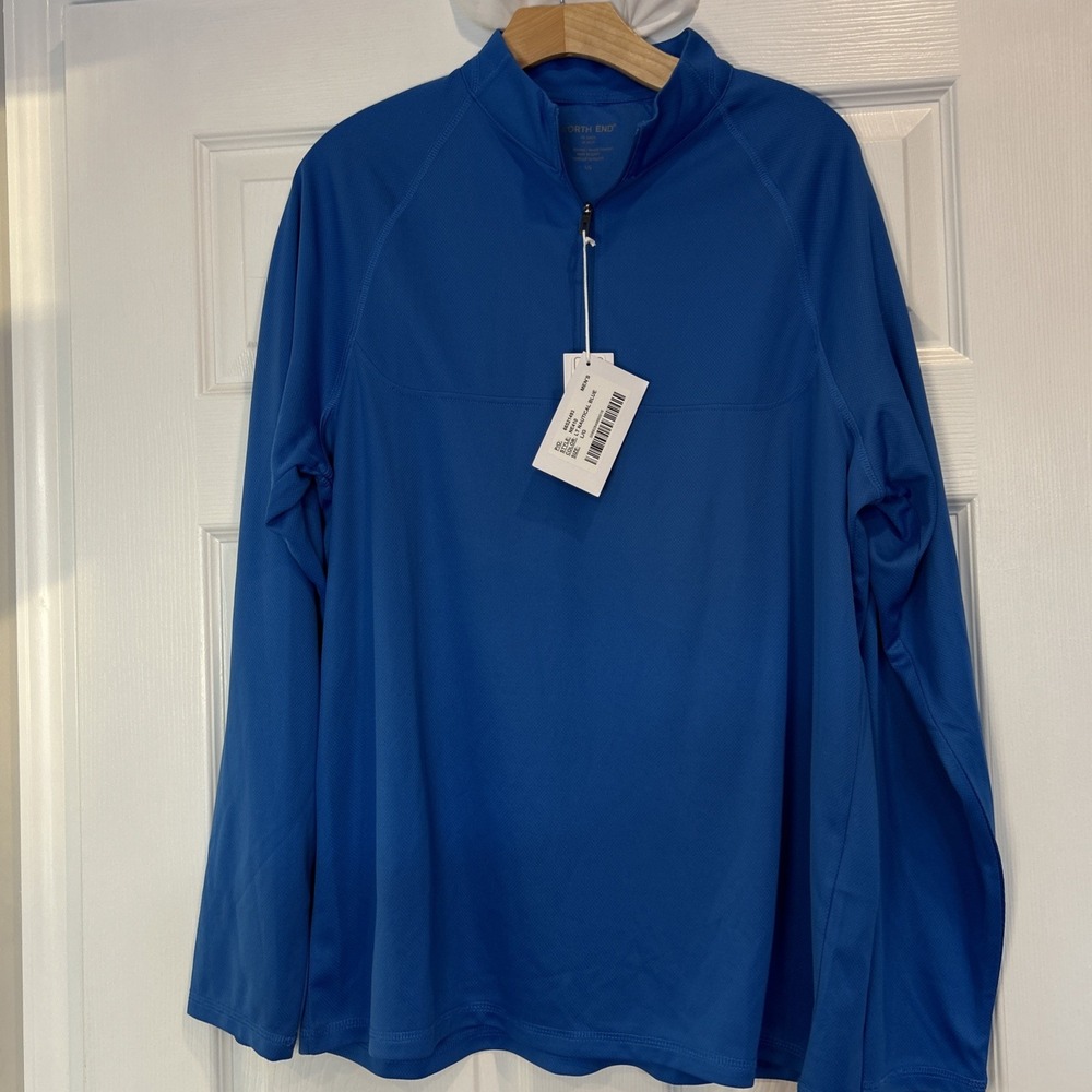 NWT‎ North End Men's Cool Core Performance Quarter Zip- Size Large Easy Care